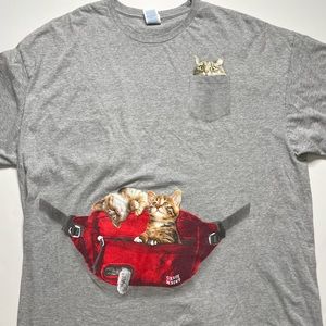 Men’s Cat T-Shirt Gray